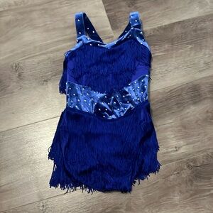 Beautiful Dark Purple Dance Leotard with Stones